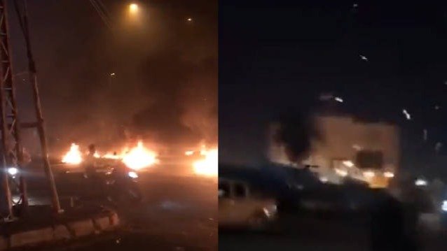 美驻伊拉克巴格达大使馆附近遭火箭弹袭击：现场传出枪声，上空火光不断