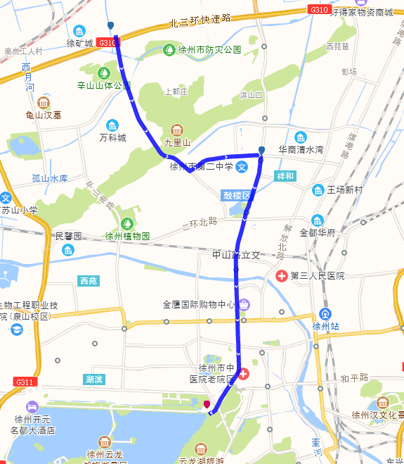 徐州602公交车路线图图片