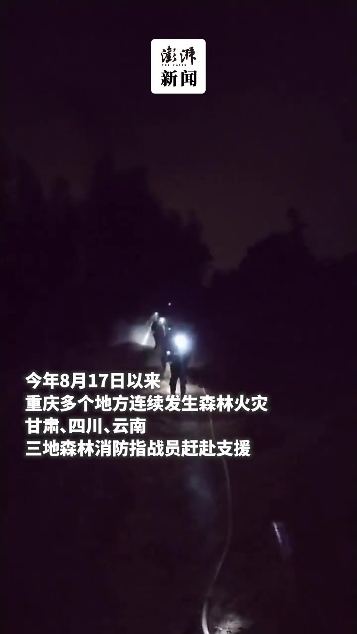 突然下雨，山火后守护缙云山的武警手舞足蹈