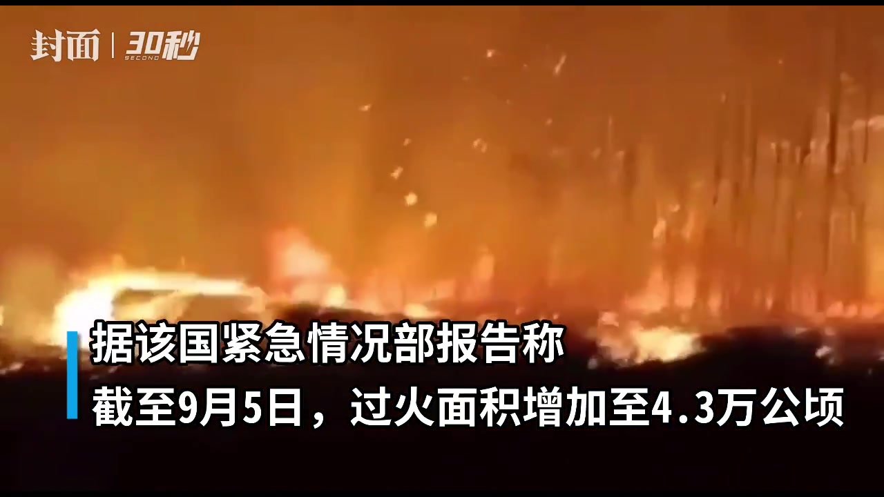 30秒｜哈萨克斯坦森林火灾继续肆虐，过火面积增至4.3万公顷