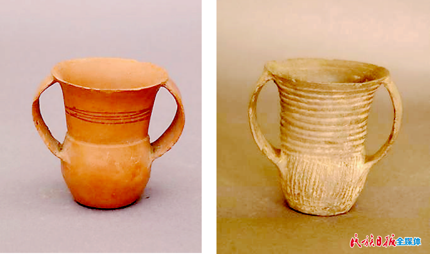 三坪遗址出土的齐家文化彩陶罐和素陶罐