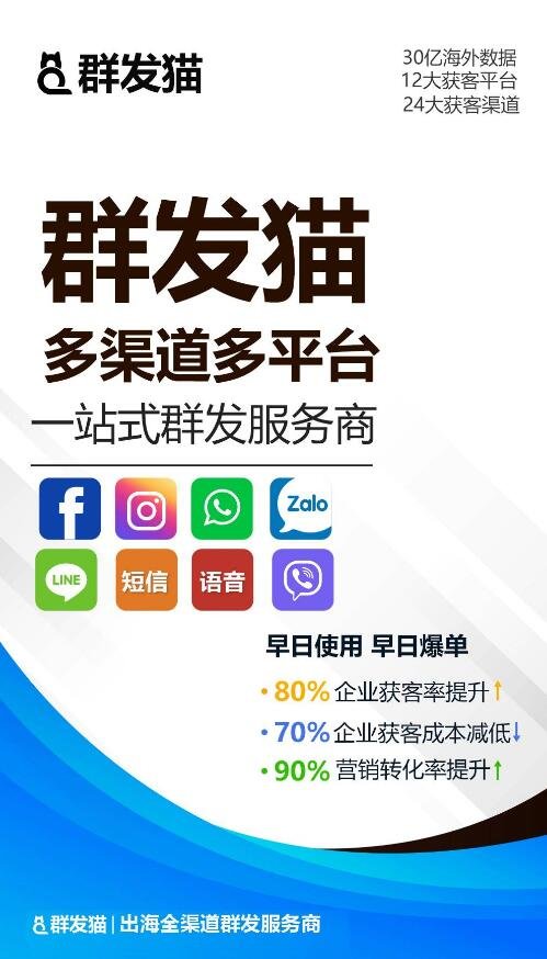 群发猫精准引流外贸获取好友社媒群发拓客
