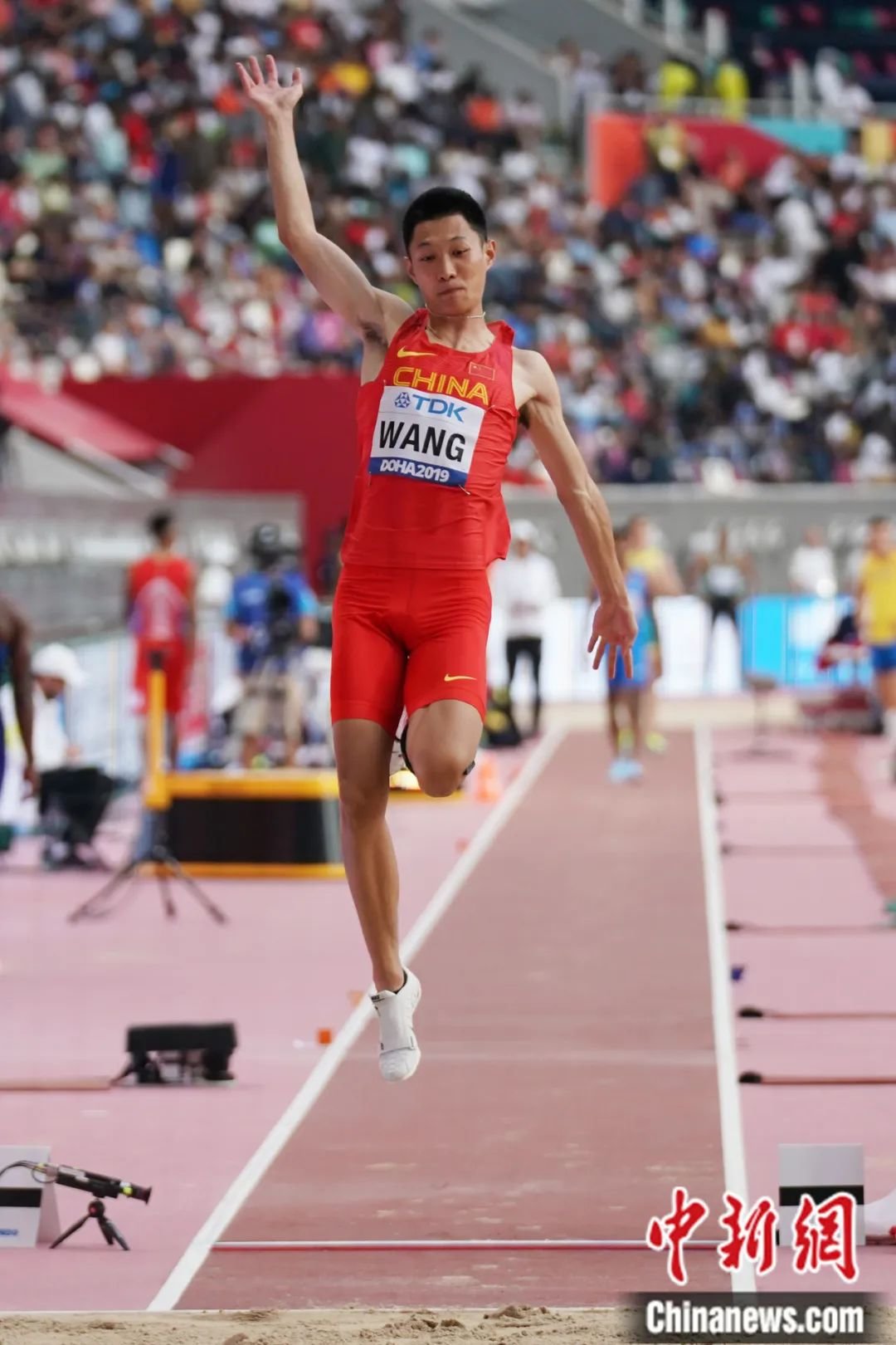 王嘉男征战多哈田径世锦赛。泱波 摄