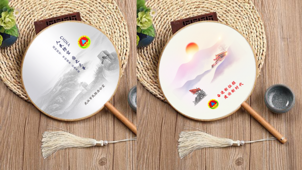 纪念品绢布宫扇。