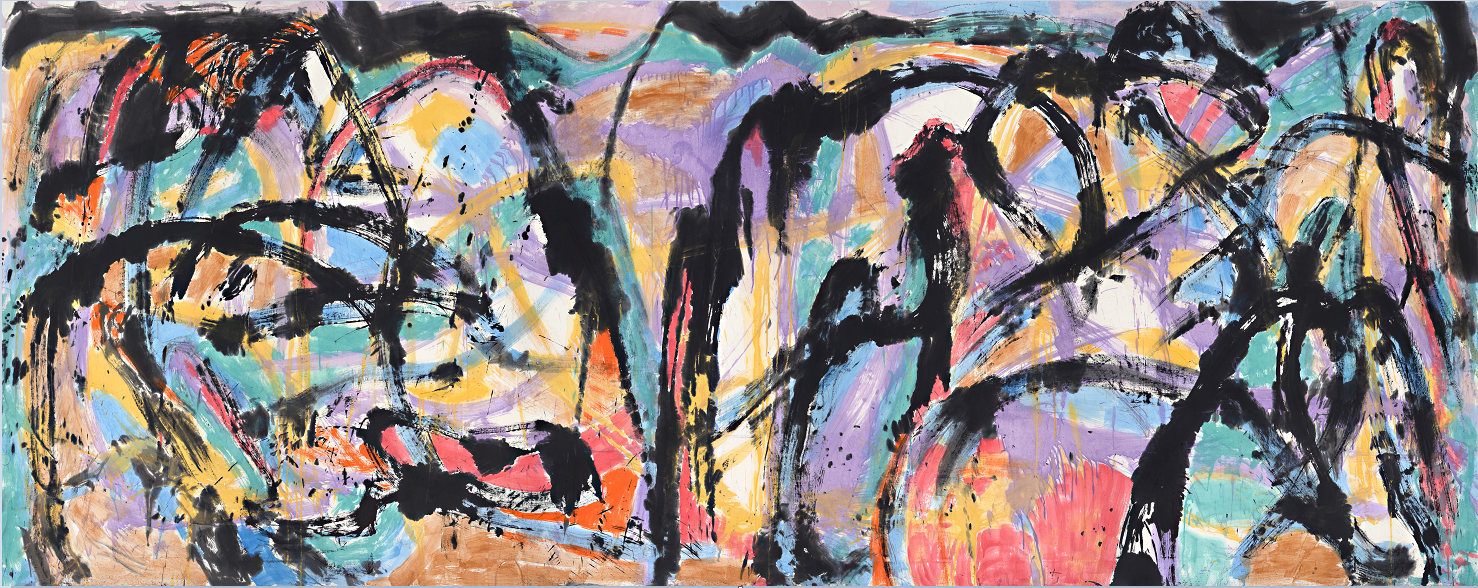 专访|“王鲁湘的美学世界”画展举办：抽象的笔法与激荡的画意