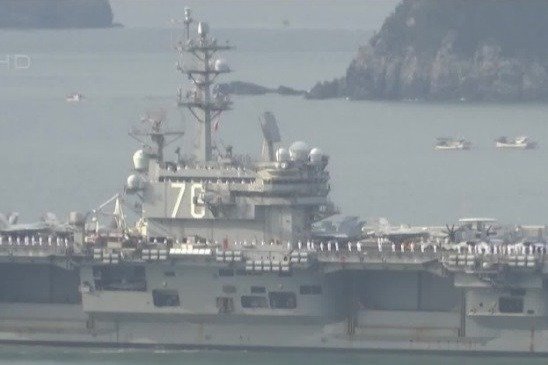 美国“里根号”航母战斗群参与美韩联合训练