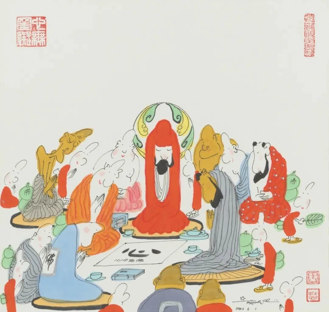 《佛陀系列》，2022 ，26 &times; 27.5 厘米