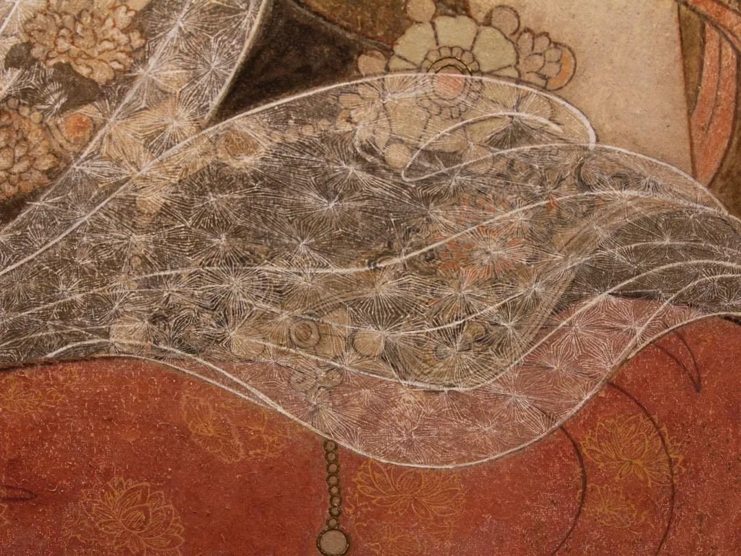 水月观音身上披盖的薄纱