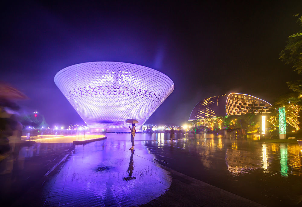 景德镇大碗夜景图片图片