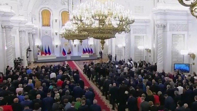 普京宣布乌东四地并入俄罗斯(讲话完整视频+同声传译)