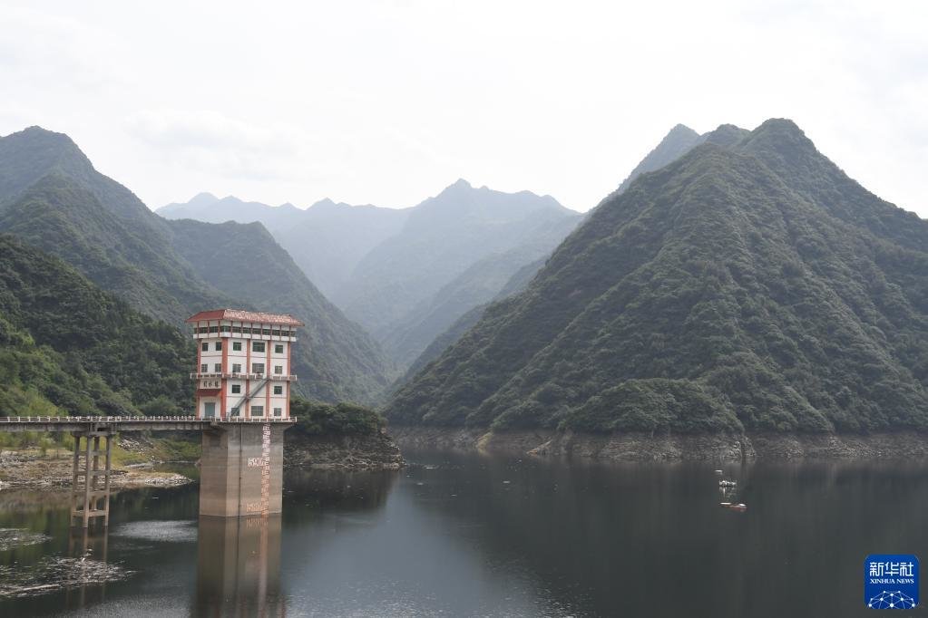 这是9月22日在陕西省周至县拍摄的黑河金盆水库。