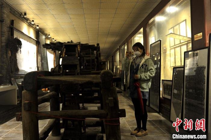 图为市民在馆内拍照留念。　高铖 摄