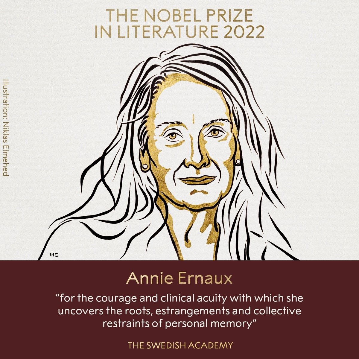 瑞典学院给予安妮·埃尔诺的授奖词