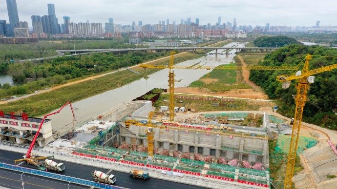 南昌乌沙河泵闸枢纽工程 已完成进出水闸施工(图)凤凰网江西_凤凰网