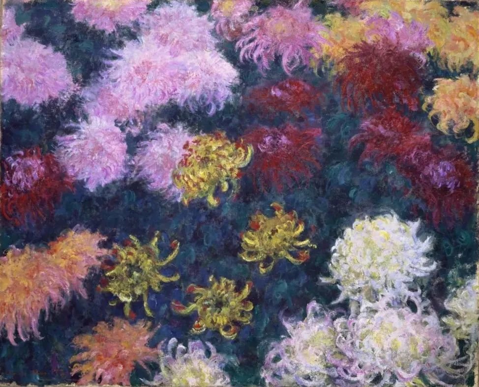 克劳德·莫奈，《菊花丛》（Massif de chrysanthèmes），1897年