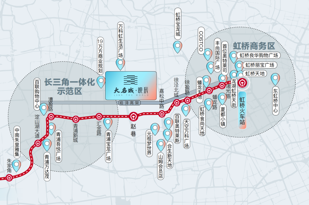 大虹桥通勤神盘来了,崧泽高架超快串联 6站虹桥,只要3.48万/平!