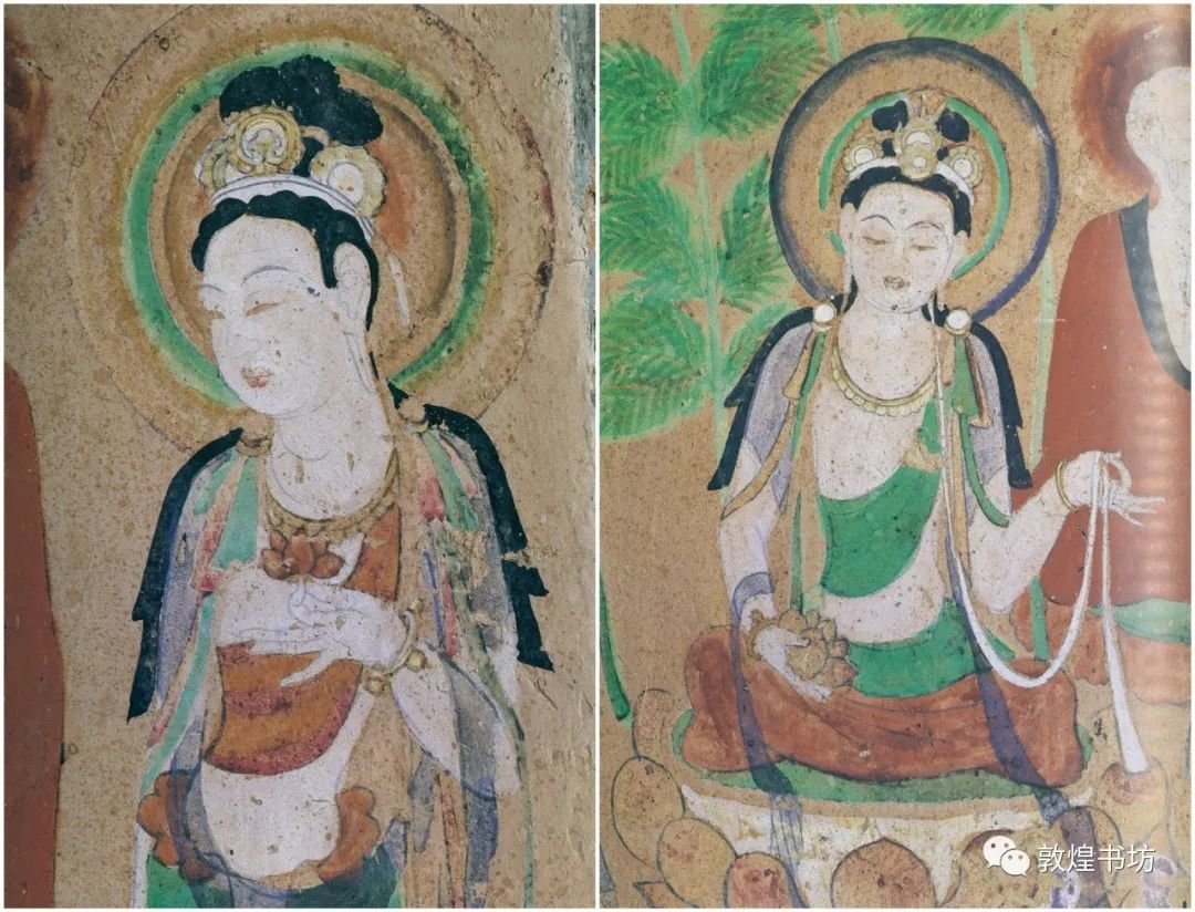 莫高窟第322窟中的菩萨施红粉妆