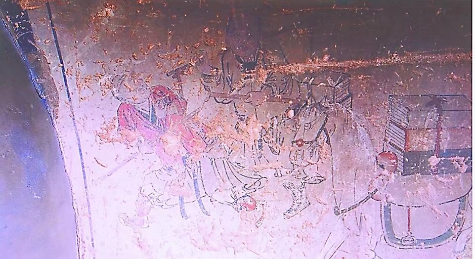 ▲华盖寺唐僧师徒取经壁画