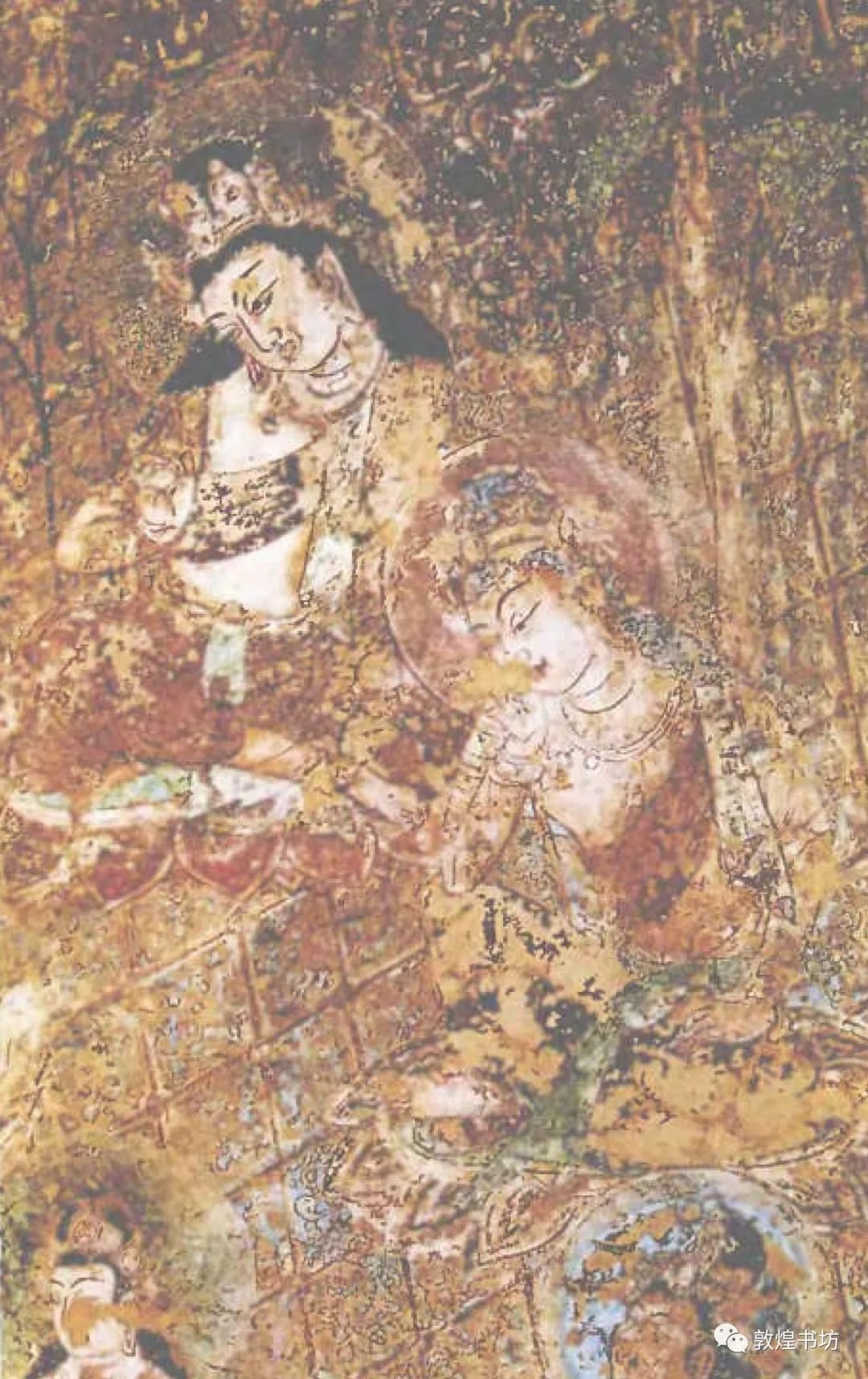 莫高窟第71窟北壁的思维菩萨施红粉妆