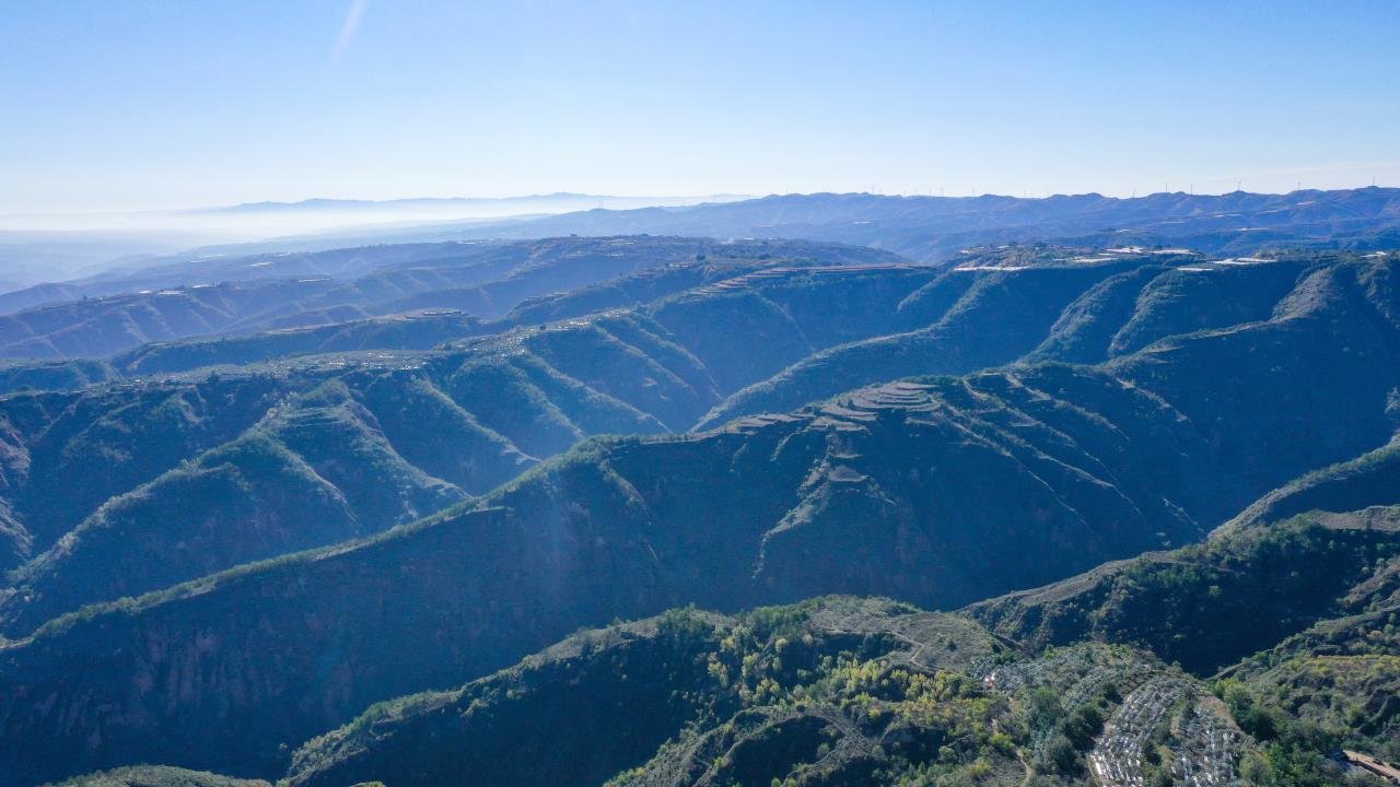 延长县国家储备林基地航拍图