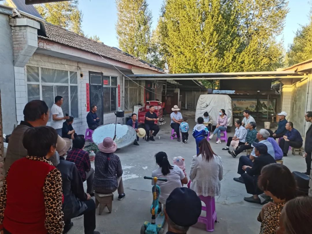 ▲民乐县南古镇召开“院落会”广泛征求群众意见建议