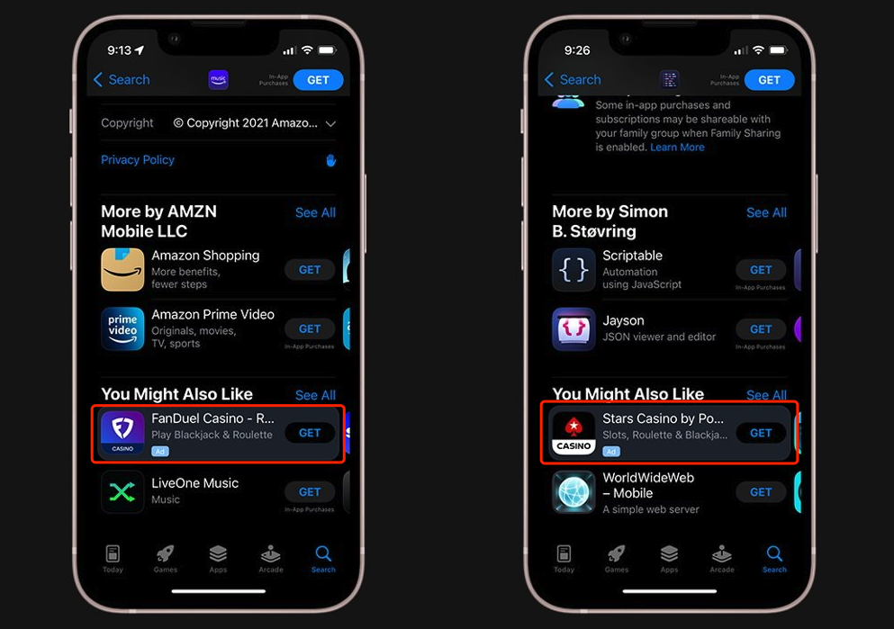 App Store出现赌博应用广告