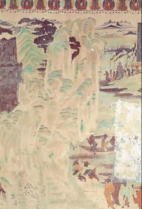 《千里江山》，莫高窟第323窟，盛唐。