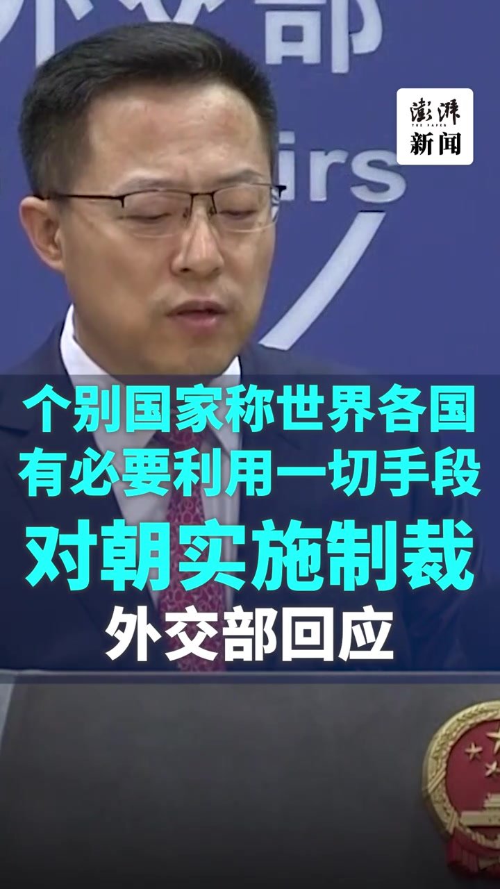 个别国家称世界各国有必要利用一切手段对朝制裁，外交部回应