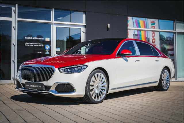 新迈巴赫s580顶级红白双拼女士专属定制