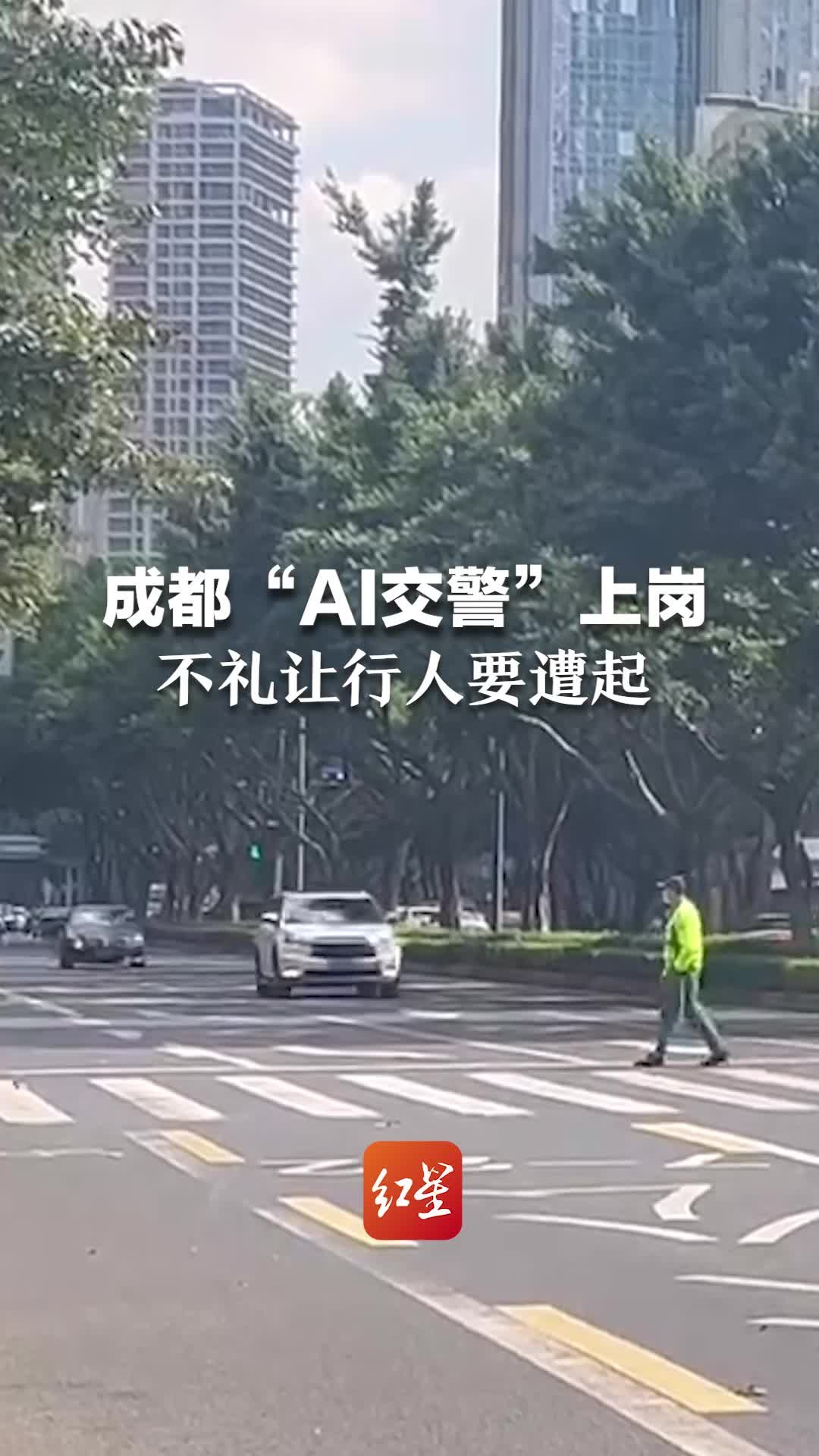 成都“AI交警”上岗，不礼让行人要遭起