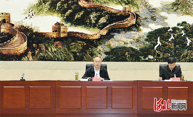 11月5日，省长王正谱出席全省燃气安全排查整治工作视频调度会并讲话。这是会议现场。河北日报记者霍艳恩摄