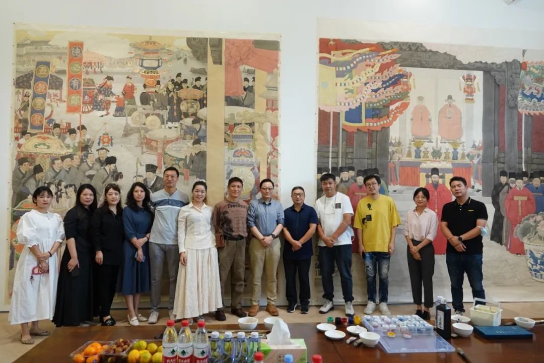 江苏省中国画学会艺术家为王阳明纪念馆创作的大型重彩壁画_凤凰网