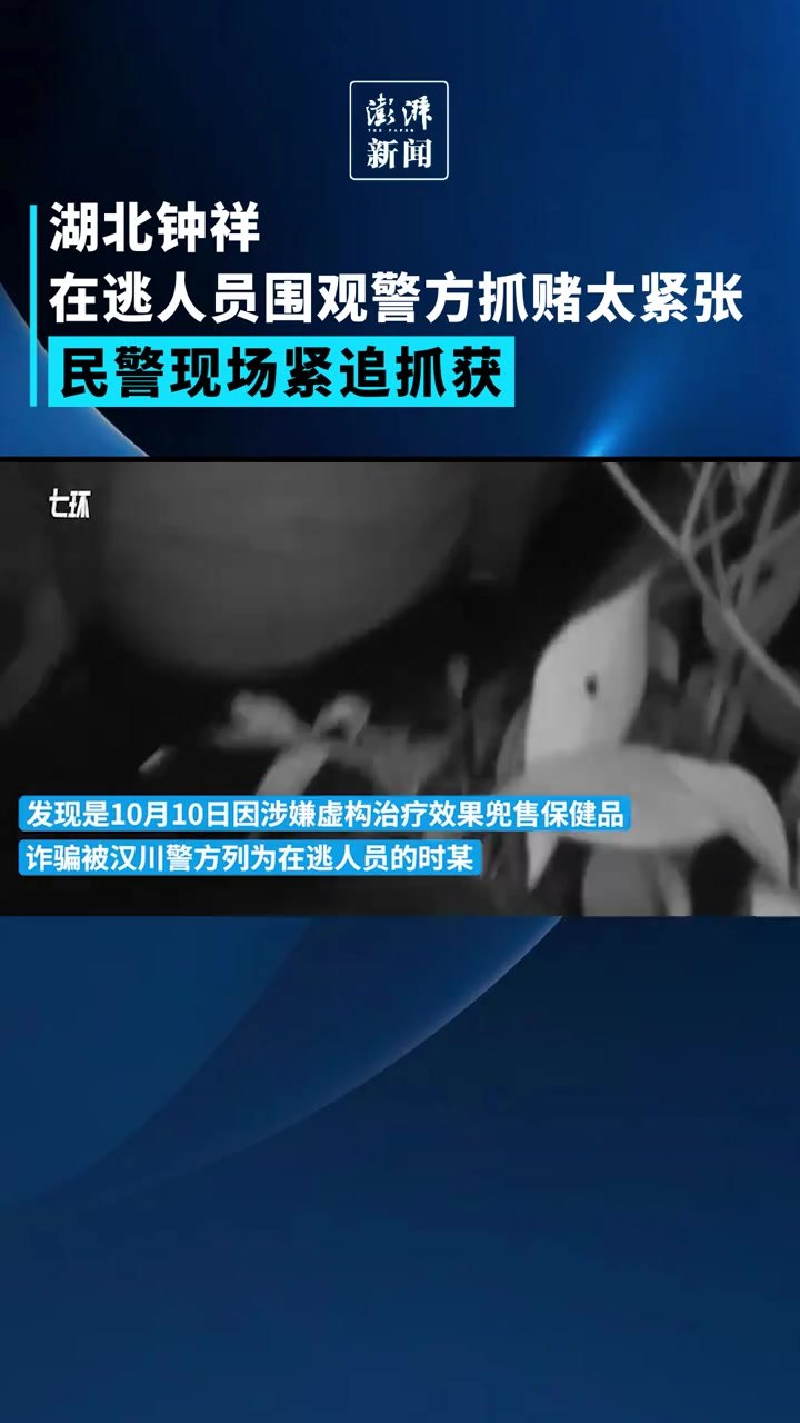 警方抓赌现场在逃人员围观，民警紧追将其抓获