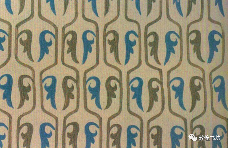 莫高窟第254窟北魏璧画 人物披肩巾饰忍冬几何纹