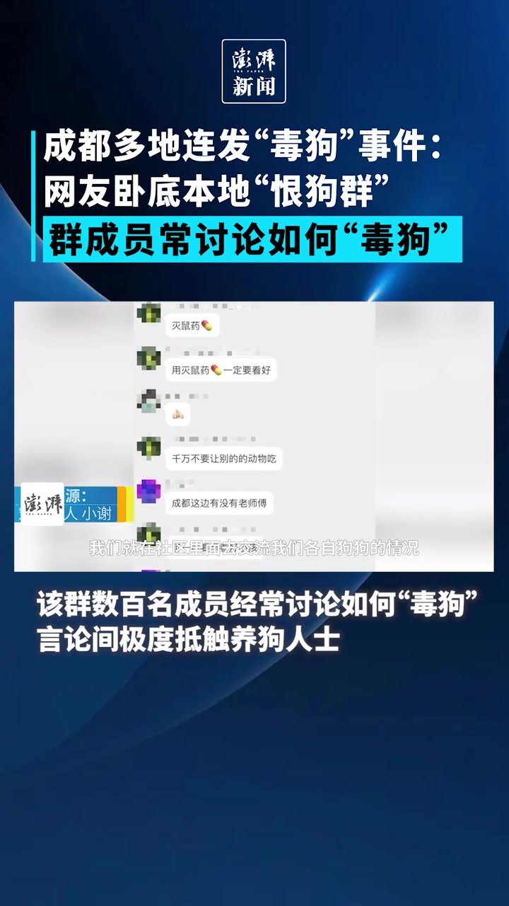 成都多地连发“毒狗”事件，网友卧底本地“恨狗群”