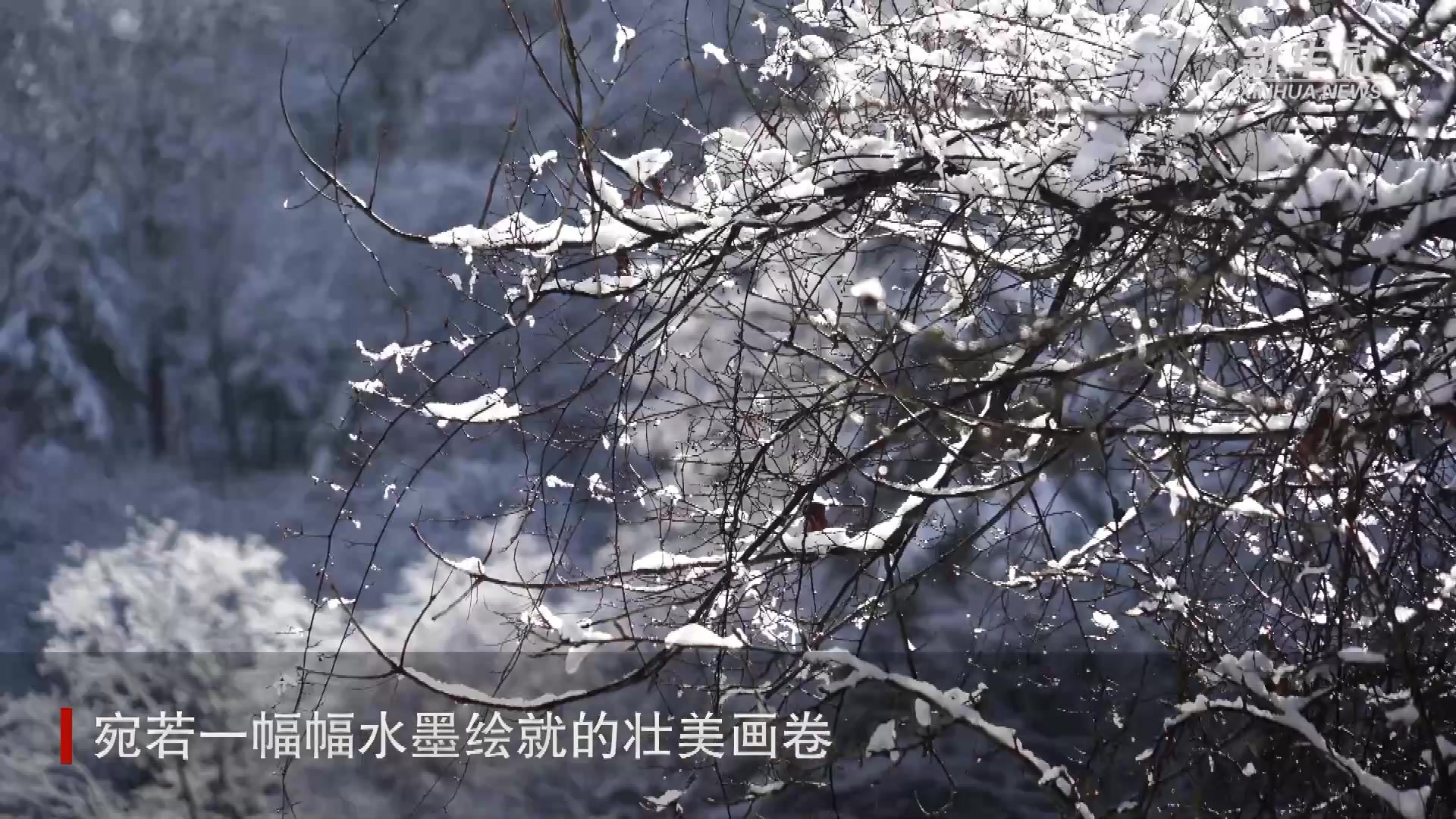 雪后秦岭红河谷美如画