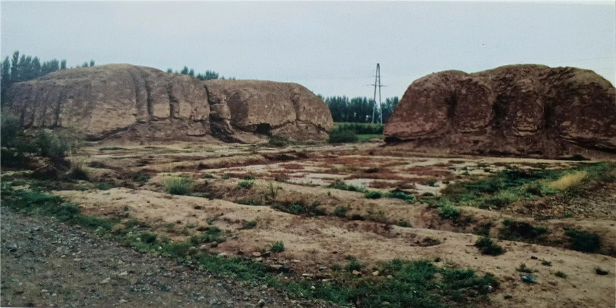 ▲今日之高台骆驼城遗址(局部) 引自《张掖文物》