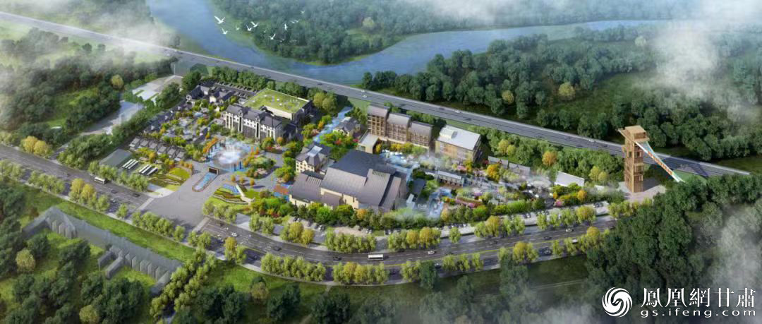 甘肃城乡发展集团建设开发有限公司投资建设的橙香瑶池温泉康养综合体项目效果图 甘肃城乡发展集团供图