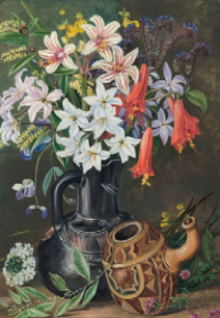诺斯的“智利百合”和其他花卉，受到了瓦伦丁的影响。