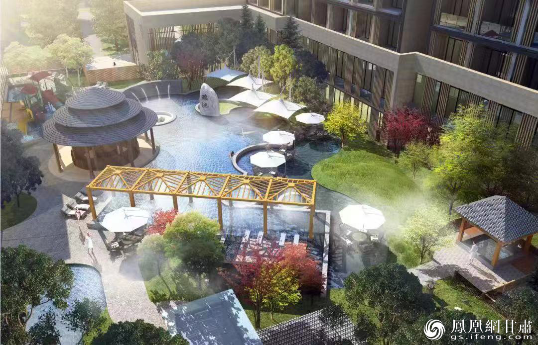 橙香瑶池温泉康养综合体项目局部效果图 甘肃城乡发展集团供图