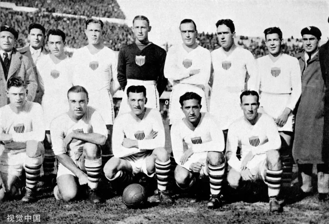 1930乌拉圭世界杯美国队合影。