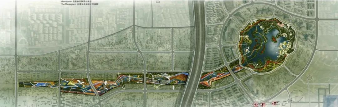 西安曲江创意谷湿地公园方案设计案例(西安建筑科技大学设计研究总院设计)