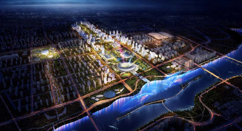 西安奥体片区控制性详细规划及核心区城市设计案例(西安市城市规划设计研究院设计)