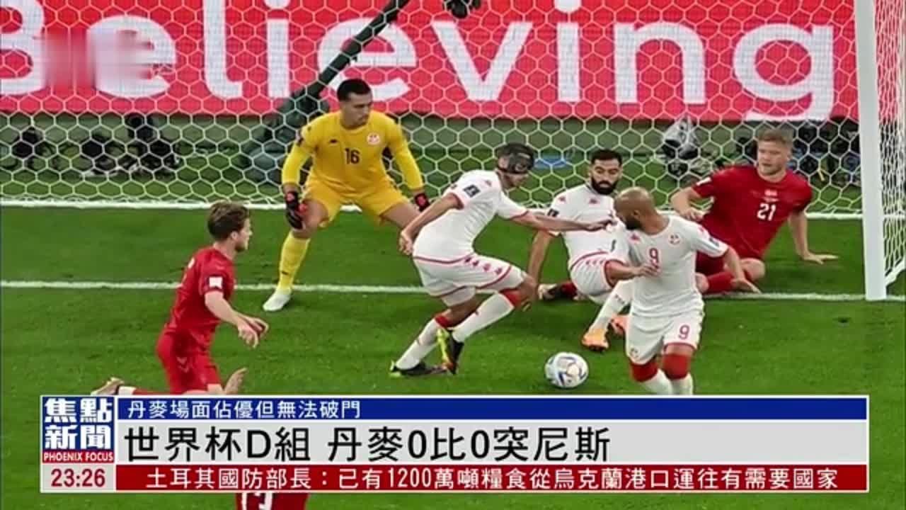 世界杯D组 丹麦0比0突尼斯