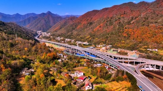 宁石高速秋景如画。