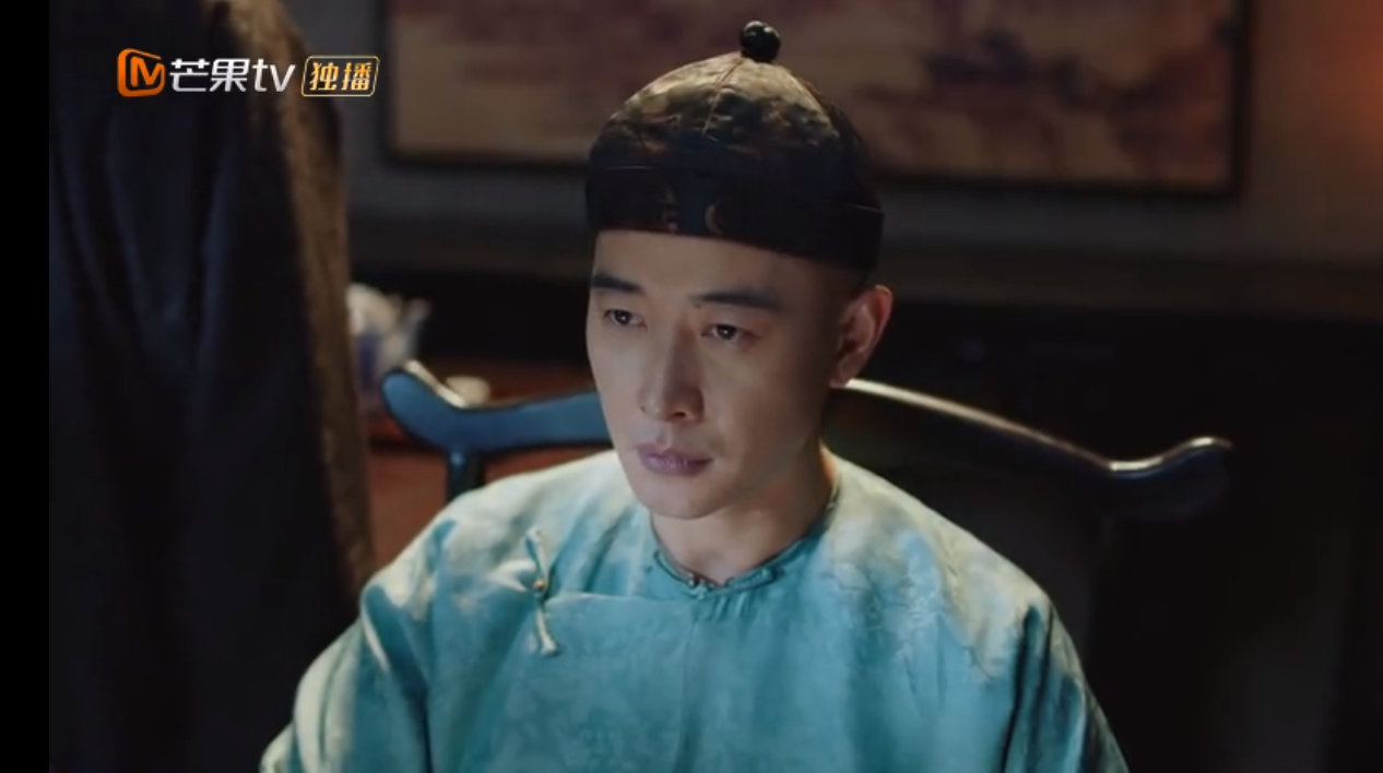 这场戏，黄志忠（上图）和罗晋用演技将观众代入了靳辅和康熙的心境。