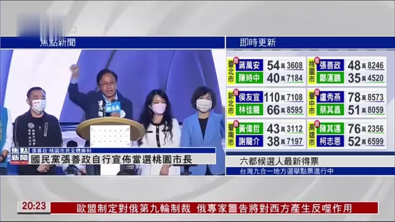 国民党张善政自行宣布当选桃园市长 凤凰网视频 凤凰网