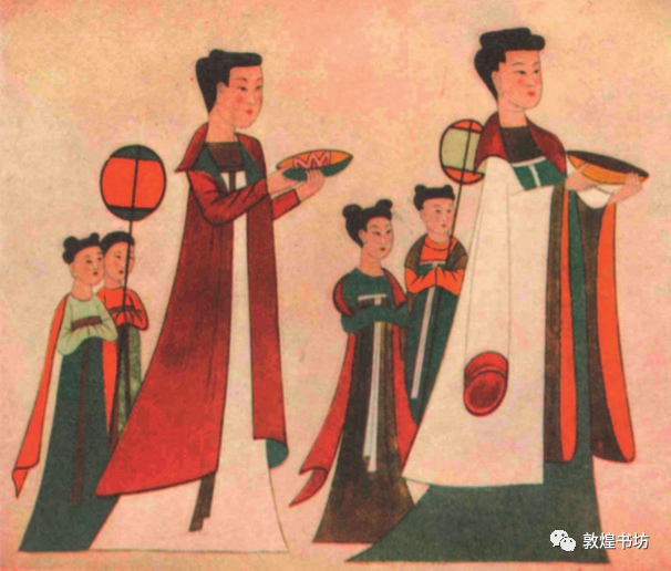 莫高窟第390窟 南壁 女供养人临摹图 隋 潘絜兹绘