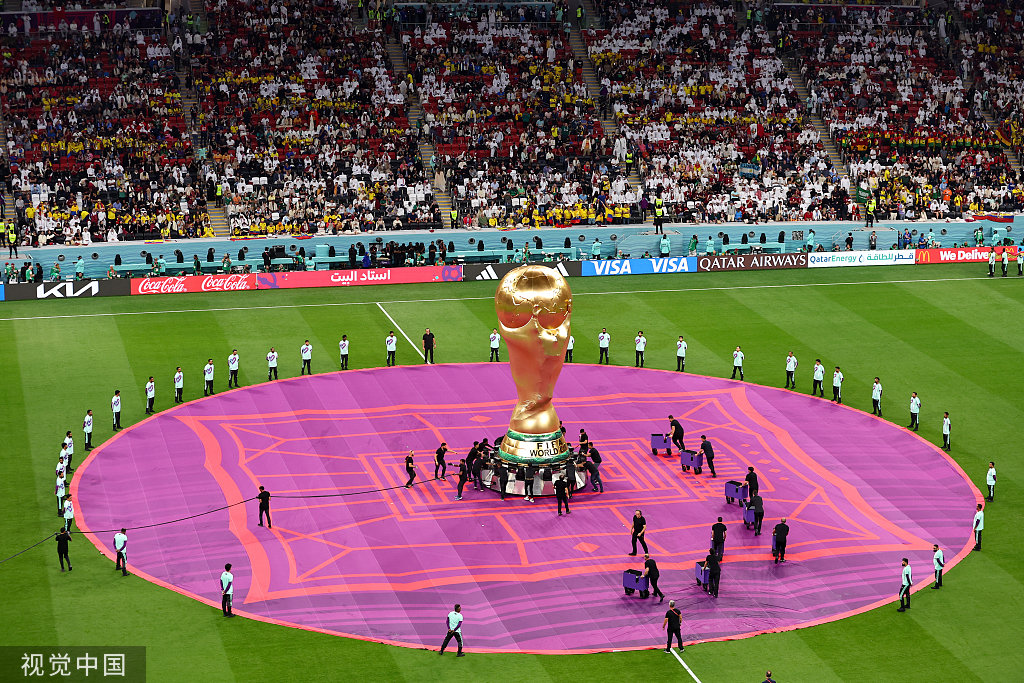 当地时间2022年11月20日，卡塔尔，2022卡塔尔世界杯开幕式举行。视觉中国 图