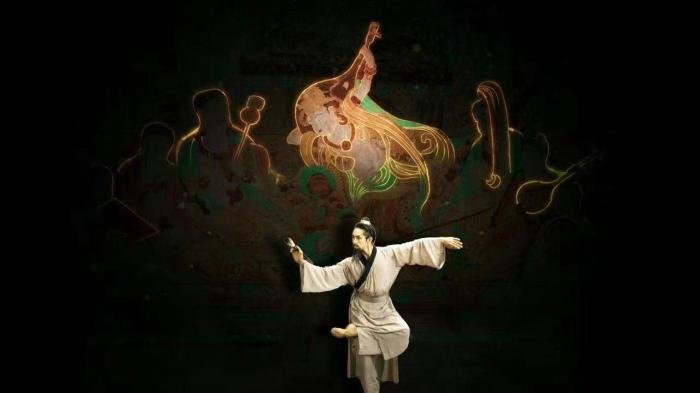 图为纪录电影《穿越丝路的花雨》剧照。　甘肃演艺集团供图